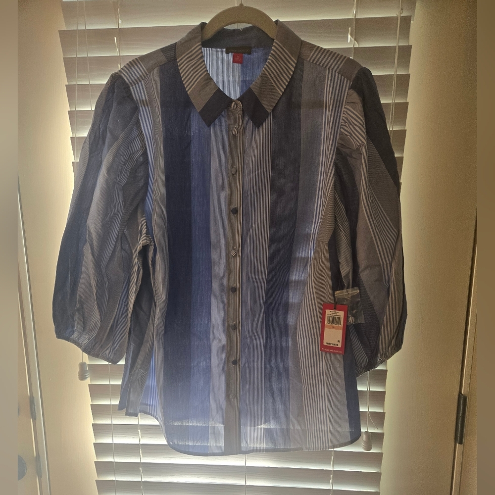 Vince Camuto Plus Size 2X Spring Shirt - 100% Cotton - Picture 8 of 9